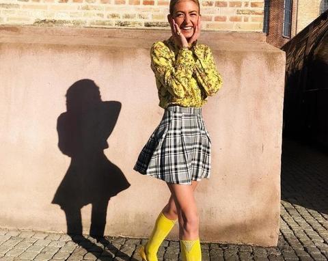 Юбка в клетку модная альтернатива джинсовой макси